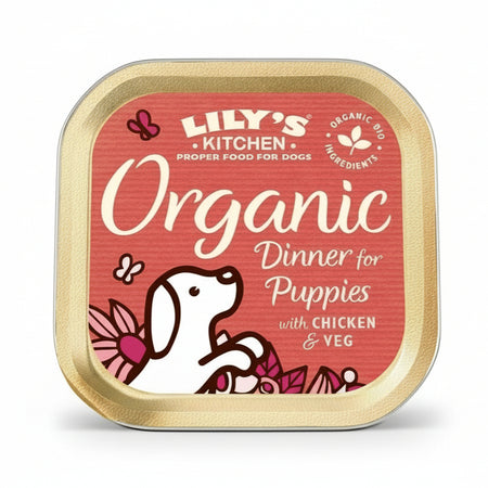 Lily's Kitchen Organic Chicken Dinner con Pollo e Verdure per Cani Cuccioli 150gr