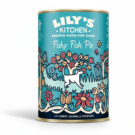 Lily's Kitchen Fishy Fish Pie con Tacchino e Salmone per Cani Adulti 400gr