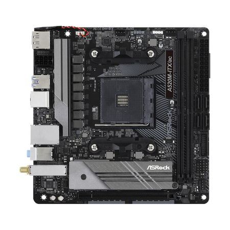 Scheda Madre Asrock A520M-ITX/ac - Supporto Cpu Amd A4 - Supporto Ram 2x DDR4 - Hdmi, DisplayPort - 4x USB 3.1 - GLan, Wifi Wireless - Mini Itx