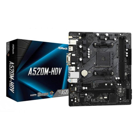 Asrock Mb Am4 A520m-hdv 2xddr4 4xsata Raid M.2 Usb 3.2 Vga/dvi/hdmi