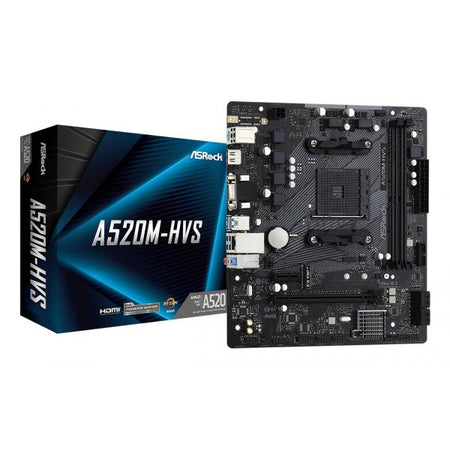 Asrock Mb Am4 A520m-hvs 2xddr4 4xsata Raid M.2 Usb 3.2 Vga/hdmi