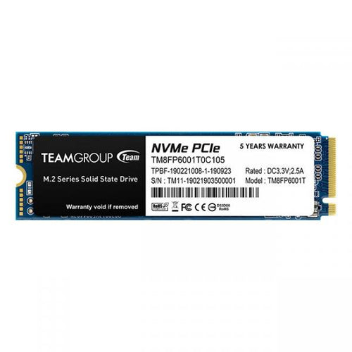 Team Group MP33 1 TB M.2 PCI Express 3.0 NVMe 3D NAND (Team MP33 [TM8FP6001T0C101] 1TB NVMe SSD, M.2 Interface, PCIe Gen3, 2280, Read 1700MB/s, Write 1400MB/s, 3 Year Warranty)