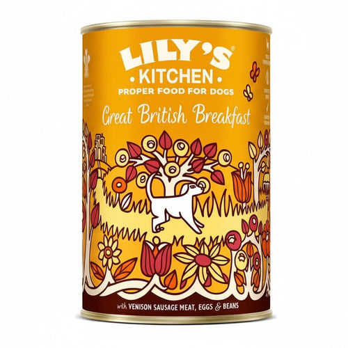 Lily's Kitchen Great British Breakfast con Salsiccia di Cervo e Uova per Cani Adulti 400gr