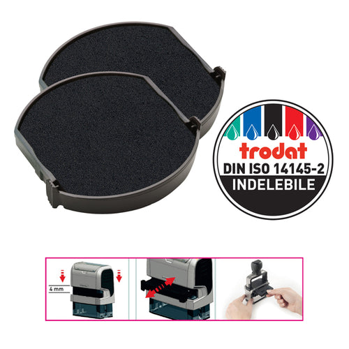 Blister Da 2 Tamponi 6/4638 Nero Trodat