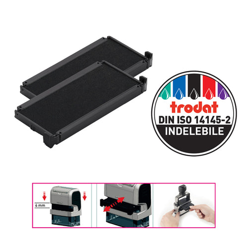Blister Da 2 Tamponi 6/4914 Nero Trodat