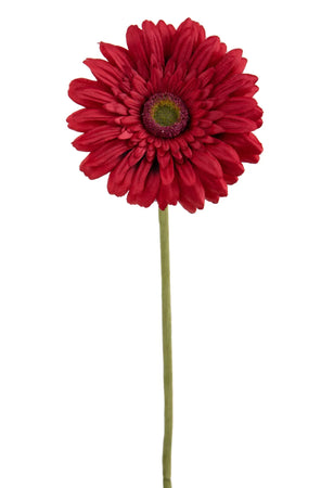 Fiore decorativo "Gerbera" con petali rosso decorazione centrotavola h 62 cm