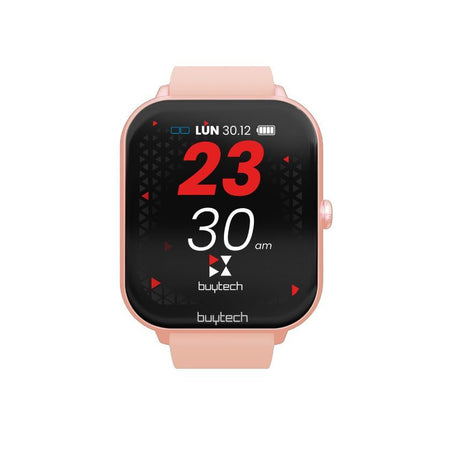 Smartwatch buytech by-alfa-pk cassa rosa con cinturino silicone rosa