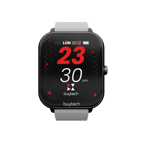 Smartwatch buytech by-alfa-silbk cassa silver con cinturino silicone silver