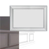 Pannello Bianco completo per boiserie 80x55x1,9cm con cornice in Duropolimero e riempimento in cartongesso