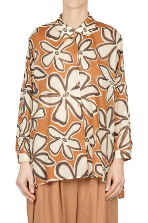 NIU - Camicia - 450216 - Fantasia Cammello da donna