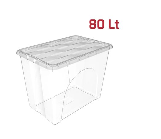 Storage Box Dune 80LT Trasparente + Coperchio Trasparente