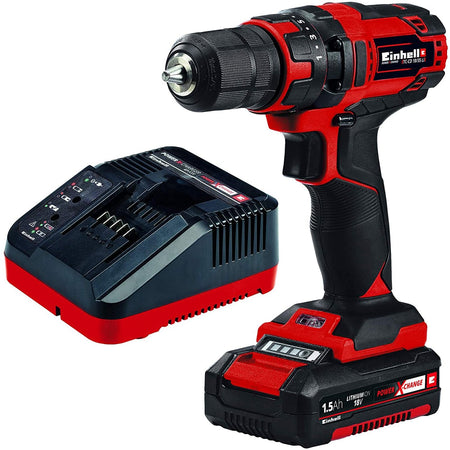 Trapano a batteria con illuminazione LED regolazione del numero di giri impugnatura comoda