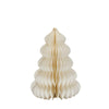 Alberello di Natale colore bianco in carta , decorazione natalizia da 25 cm
