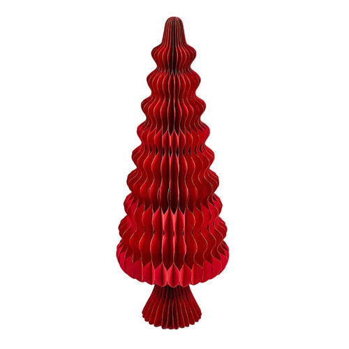 Statuetta Pino color rosso scuro per decorazioni natalizie