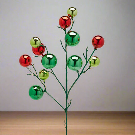 Ramo decorativo con sfere per decorazioni e composizioni floreali h 53 cm