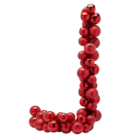 Ghirlanda di natale con palline rosse decorazione natalizia per interno