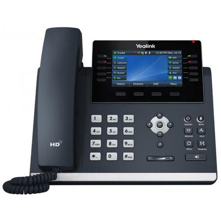 YEALINK TELEFONO VOIP 2XLAN GIGABIT, DISPLAY A COLORI 4,3, 1XRJ9, 16 LINEE SIP