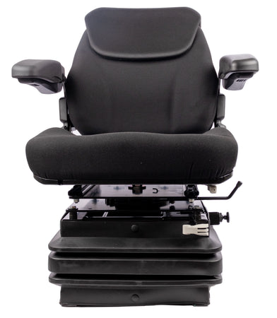 Sedile Activo Plus in tessuto nero con sospensione pneumatica e piastra rotante