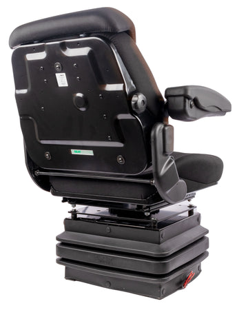 Sedile Activo Plus in tessuto nero con sospensione pneumatica e piastra rotante