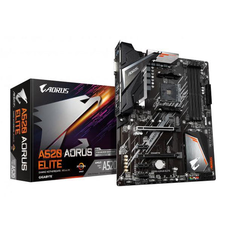 Gigabyte A520 AORUS ELITE - 1.0 - Scheda madre - ATX - Socket AM4 - Chipset AMD A520 - USB 3.2 Gen 1, USB 3.2 Gen 2 - Gigabit LAN - Grafica integrata (CPU richiesta)