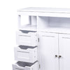 Mobile in Legno 80x30 H 86cm Bagno Camera Ingresso Salvaspazio 2 Ante 3 Cassetti