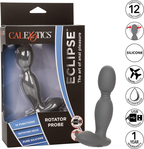 Plug Anale vibrante e testa rotante Eclipse Rotator stimolatore prostata 12 funzioni