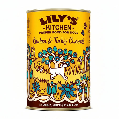 Lily's Kitchen Chicken Casserole con Pollo e Tacchino per Cani Adulti 400gr