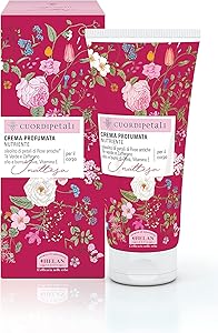 Helan, Cuori di Petali, Crema Corpo Idratante Pelle Secca, Nutriente Effetto Seta - Crema Corpo Profumata con Petali di Rose, Olio e Burro di Oliva, Vitamina E e Zafferano, 200 ml - Made in Italy