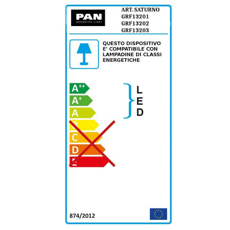 Lampadario moderno Pan International SATURNO 110 E27 LED sospensione