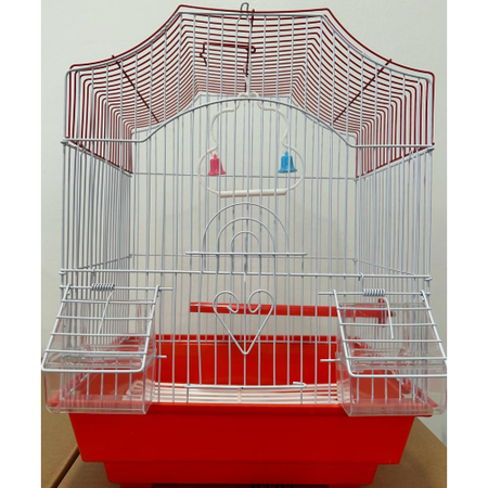Gabbia Per Uccelli In Metallo A112 Cm 28X38X21 - Rosso
