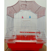 Gabbia Per Uccelli In Metallo A112 Cm 28X38X21 - Rosso