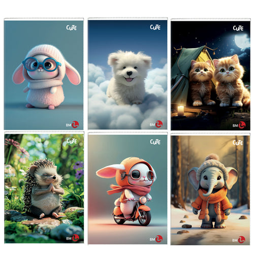 Maxiquaderno A4 40Fg+2 80Gr 4Mm Cute 2024 Bm