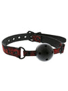 Blaze - Ball Gag Respirabile Nylon Nero Rosso
