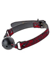 Blaze - Ball Gag Respirabile Nylon Nero Rosso