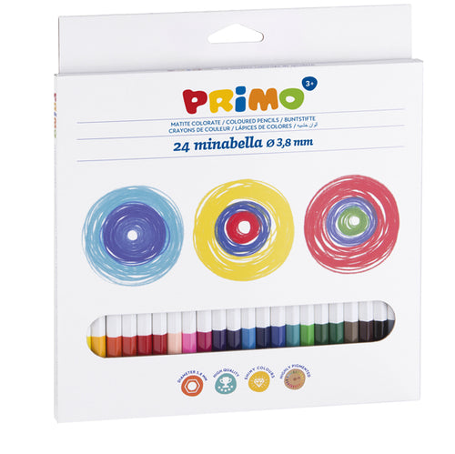 Astuccio 24 Matite Colorate Diam. 3,8Mm Minabella Primo