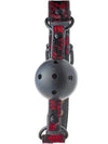 Blaze - Ball Gag Respirabile Nylon Nero Rosso