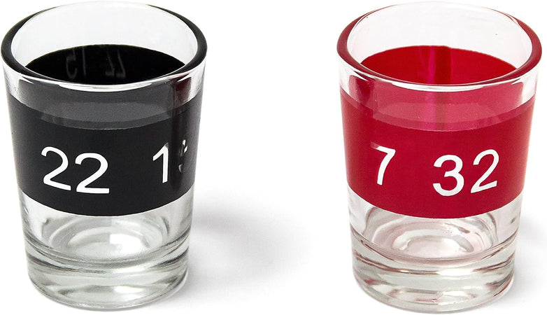 Gioco da tavola "Roulette" con 16 bicchieri in vetro scatola regalo
