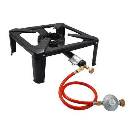 Fornellone a gas con telaio in ferro e bruciatore in ghisa 40 x 40 cm "Drago"