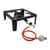 Fornellone a gas con telaio in ferro e bruciatore in ghisa 40 x 40 cm Drago