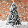 Albero di Natale innevato Plateau Rosa in PVC di altissima qualità + Flock