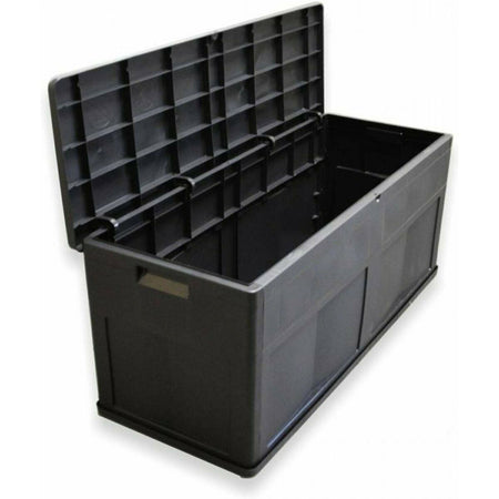 Baule in resina cassapanca multiuso da esterno con ruote lt 320 da 119 cm