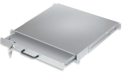 Cassetto Porta Tastiera 1U per Armadi Rack 19'' con Serratura Grigio