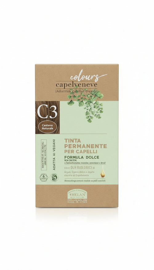 Helan, Capelvenere Colours, Tinta per Capelli Naturale Permanente Formula Dolce 7.3N Biondo Dorato, Colore Capelli in Kit Facile e Inodore con Ottima Copertura, Tinta Capelli senza Ammoniaca e Alcool