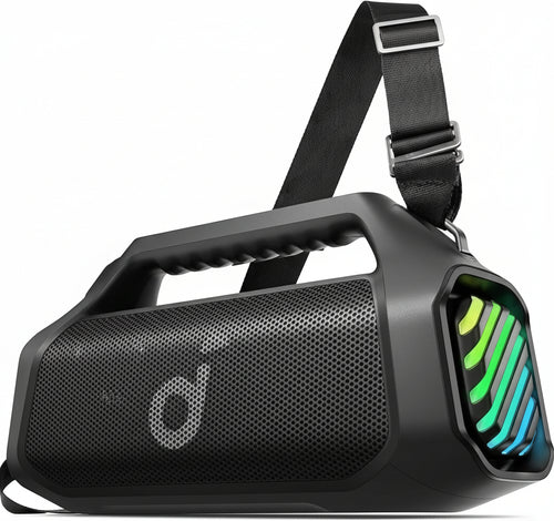 soundcore Boom 2 Pro Outdoor Speaker, 140W 2+2 Channels, BassUp 2.0, 20H Fast Charge, IP68 Dust and Waterproof, RGB Lights, USB-C, Power Bank, BT 5.3, Portable Bluetooth Speaker