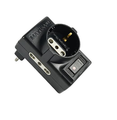 ELECTRALINE - ADATT. 1 SCHUKO +2 10/16A OVER LAOD NERA