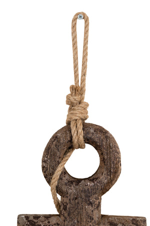 Biscottini Ancora in legno massello L40XPR7XH51 CM effetto antico dipinto Offerta