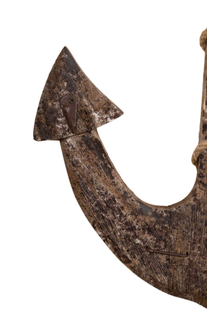 Biscottini Ancora in legno massello L40XPR7XH51 CM effetto antico dipinto Offerta