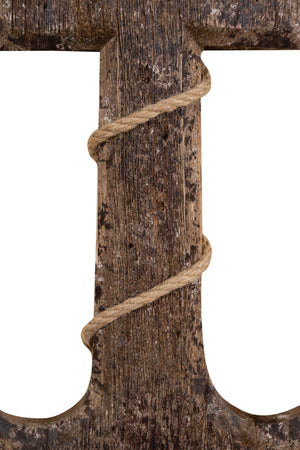 Biscottini Ancora in legno massello L40XPR7XH51 CM effetto antico dipinto Offerta