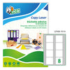 Etichetta Adesiva Lp4W Bianca 100Fg A4 70X70Mm (8Et/Fg Laser Tico