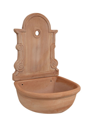 Biscottini Fontana a muro da parete da appendere in Terracotta 100% Made in Italy Lavorata a Mano